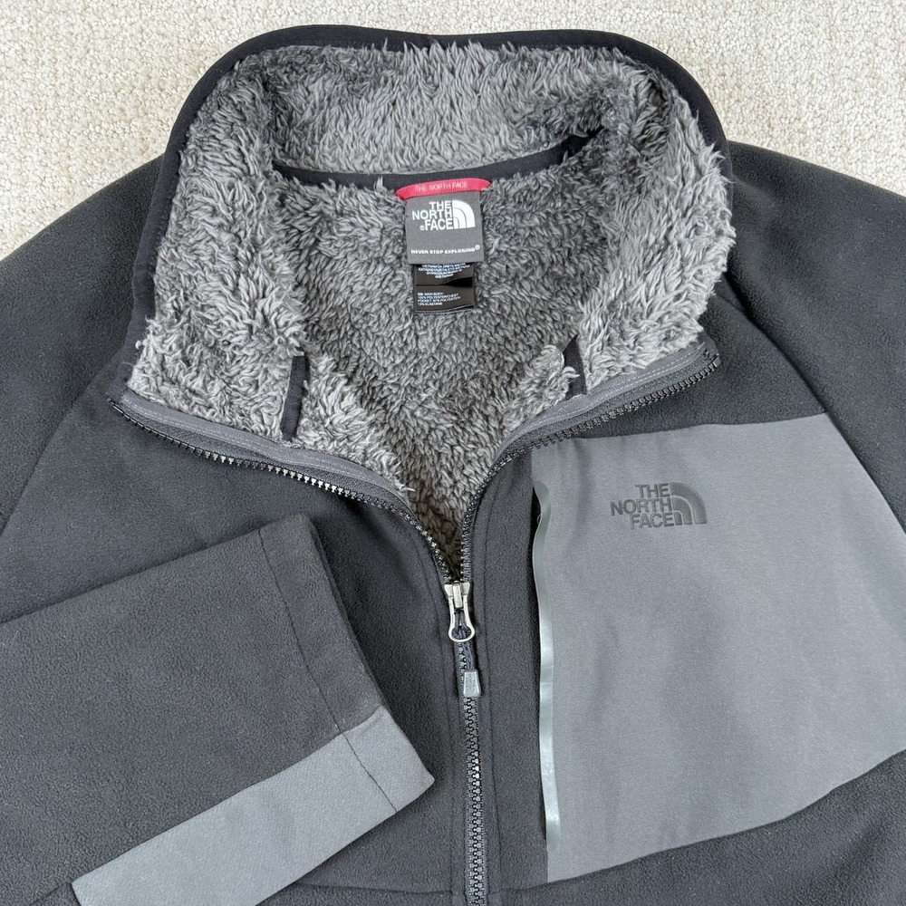 The North Face Mens XL Black Fleece Shell Teddy Plush Lined Full Zip Jacket